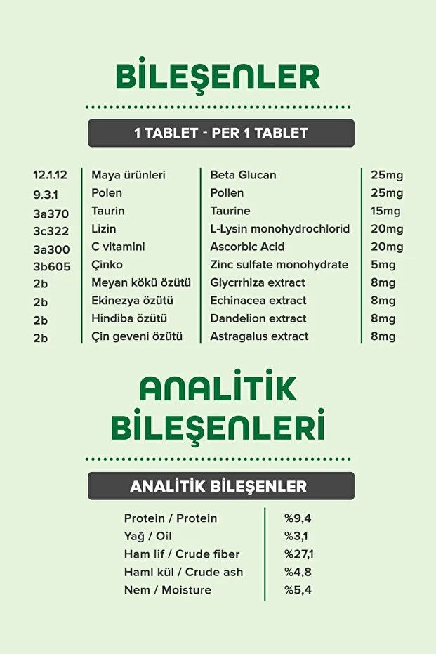 Premium Immune C Kedi Ve Köpek Için Bağışıklık Sistemini Destekleyen Tablet