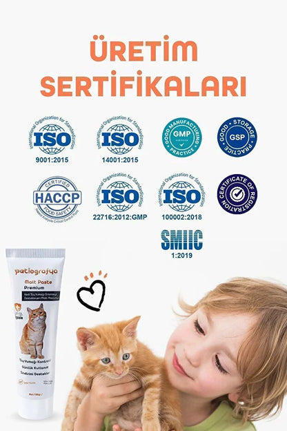 Premium Malt Paste 100.gr Kedi Tüy Yumağı Ve Kusma Önlemeyi Destekleyen Malt Macun