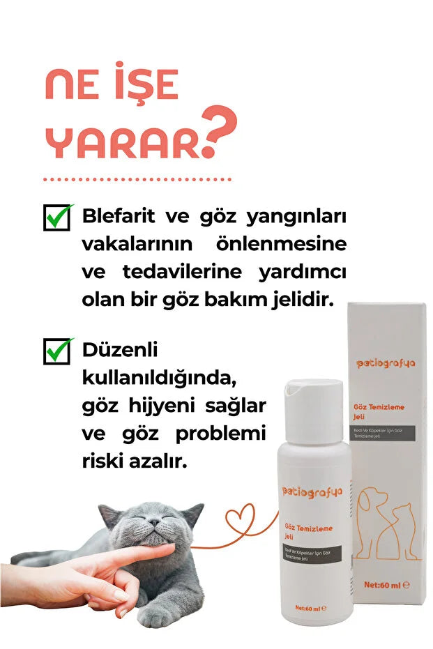 Kedi ve Köpek Göz Temizleme Jeli, Göz Sağlığı Enfeksiyonu Çapaklanma