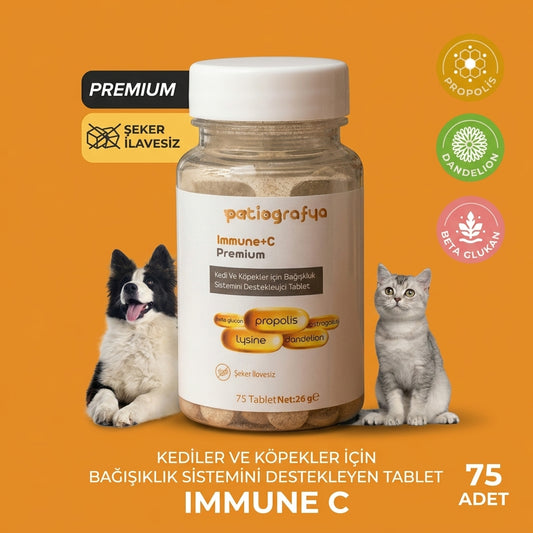 Premium Immune C Kedi Ve Köpek Için Bağışıklık Sistemini Destekleyen Tablet
