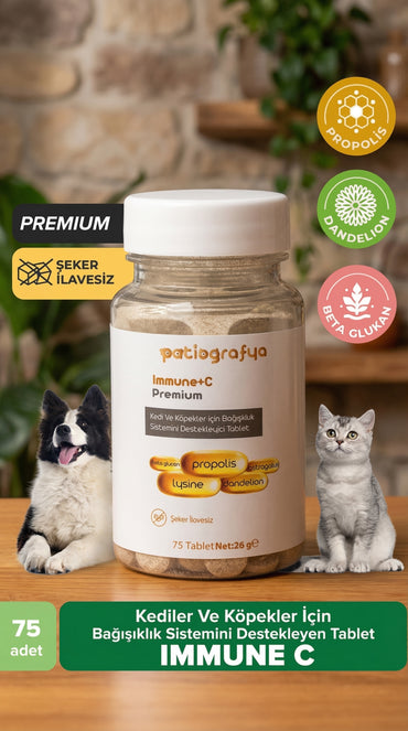 Premium Immune C Kedi Ve Köpek Için Bağışıklık Sistemini Destekleyen Tablet